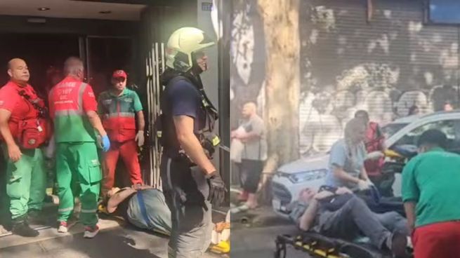 El cielorraso cayó sobre la sala de espera del primer piso del centro médico de OSECAC, en pleno barrio de Palermo.