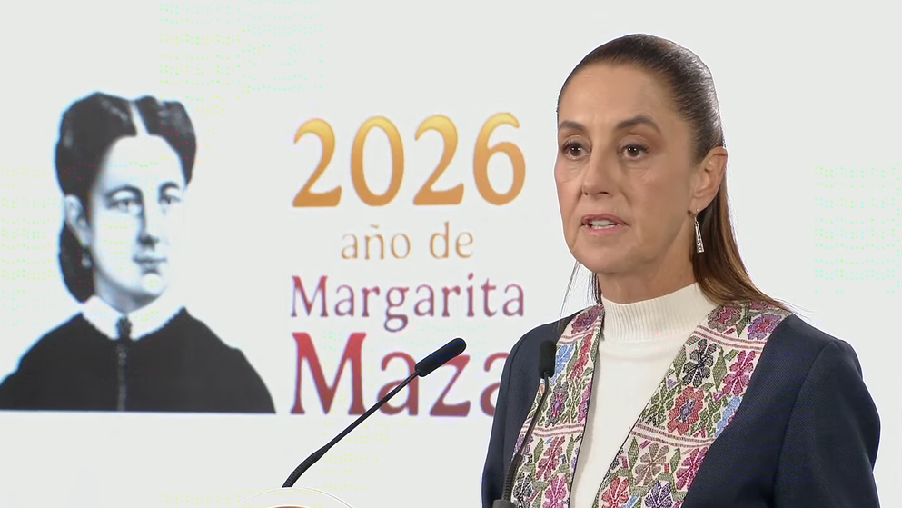 Claudia Sheinbaum en la Mañanera de este miércoles.