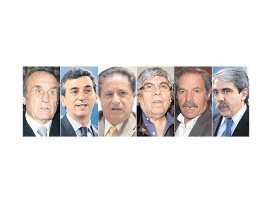 Carlos Reutemann Florencio Randazzo Eduardo Duhalde Hugo Moyano Felipe Solá Aníbal Fernández