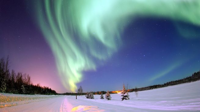 Aurora boreal en Hawai. 