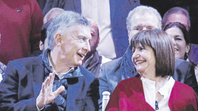 alianza. Mauricio Macri junto a Patricia Bullrich en un encuentro de pretemporada de campaña de la titular del PRO.