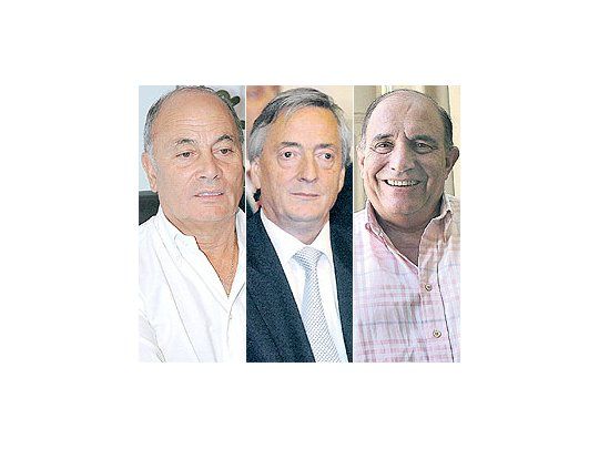 Gerónimo Venegas, Néstor Kirchner y José M. Díaz Bancalari
