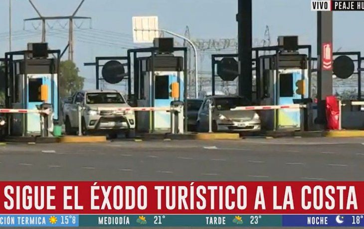 Los automóviles en el peaje Hudson.