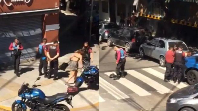 La Policía logró reducir a la mujer que intentó agredir con una faca a un agente