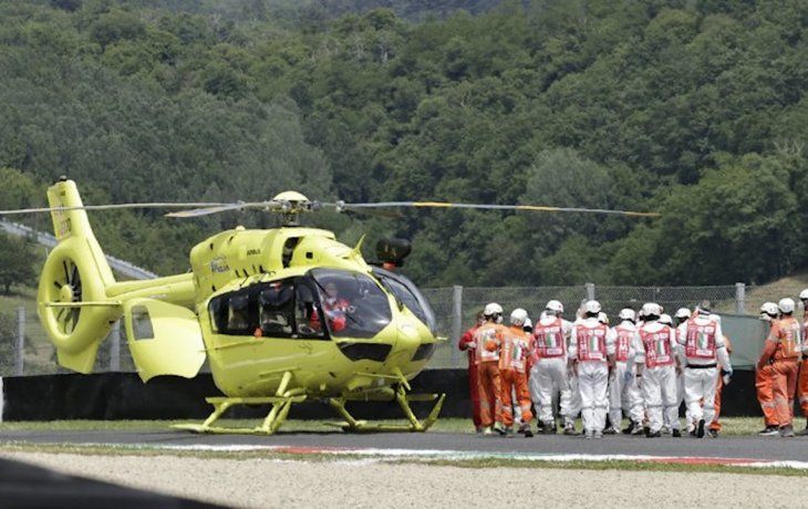 Dupasquier fue operado por un hemoneumotórax en el pulmón y sondado para drenar la sangre y el aire en el espacio pleural.