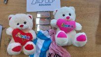 Los ositos de peluche incautados por personal aduanero