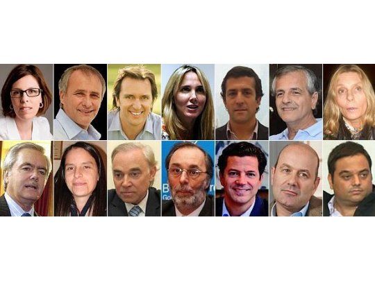 Arriba, de izquierda a derecha: Laura Alonso, Héctor Baldassi, Eduardo Cáceres, Gladys González, Christian Gribaudo, Guillermo Durand Cornejo y Cornelia Schmidt-Liermann. Abajo, de izquierda a derecha: Federico Pinedo, Soledad Martínez, Roberto Pradines, Pablo Tonelli, Luciano Laspina, Federico Sturzenegger y Jorge Triarca.
