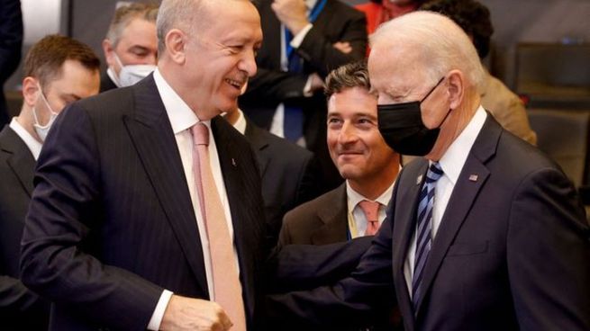Recep Erdogan y Joe Biden.&nbsp;