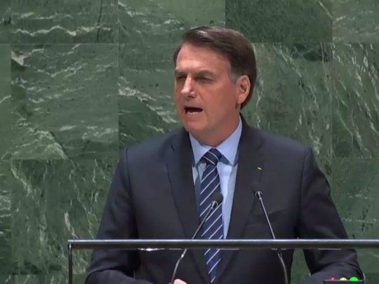 El presidente de Brasil, Jair Bolsonaro, fue el primero de los mandatrios en disertar ante la Asamblea.