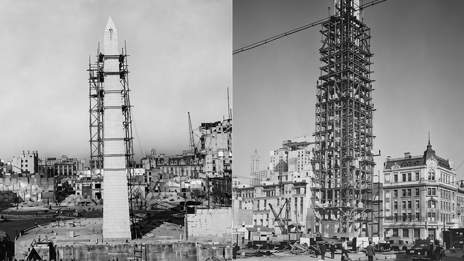 El Obelisco y un desafío de ingeniería: la construcción de 31 días se realizó sobre el cruce de líneas de subte, con fundaciones innovadoras.
