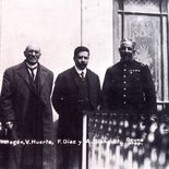 En la sede de la embajada norteamericana, los generales Victoriano Huerta y Félix Díaz firman el Pacto de la Ciudadela en 1913. En la sede de la embajada norteamericana, los generales Victoriano Huerta y Félix Díaz firman el Pacto de la Ciudadela en 1913.