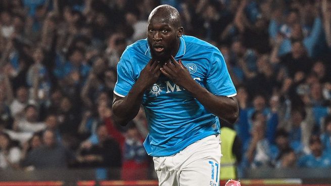 Lukaku anotó el segundo y selló la consagración de Napoli en la Liga de Italia.