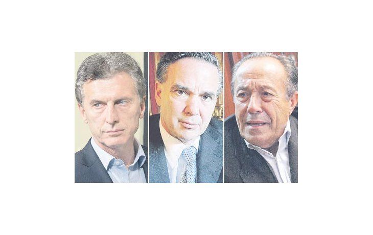 Mauricio Macri, Miguel Pichetto y Adolfo Rodríguez Saá