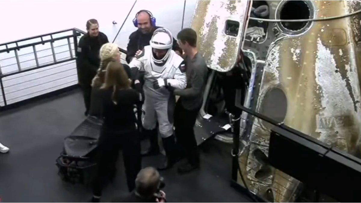 The SpaceX capsule landed with four astronauts stranded in space months ago