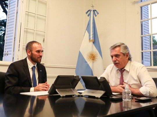 Martín Guzmán y Alberto Fernández.