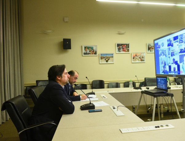 El ministro de Educaci&oacute;n nacional, Nicol&aacute;s Trotta, durante su encuentro virtual este martes con ministros provinciales y autoridades de universidades p&uacute;blicas y privadas, con agenda de articulaci&oacute;n con el ciclo 2021.