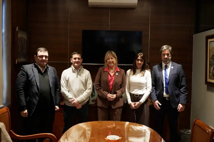 Alejandra Monteoliva junto a los diputados Gerardo Huesen, Federico Pelli y Soledad Molinuevo. Alejandra Monteoliva junto a los diputados Gerardo Huesen, Federico Pelli y Soledad Molinuevo.