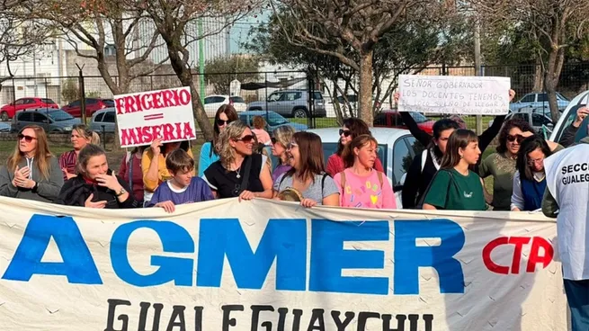 Marcha docente en Entre Ríos.