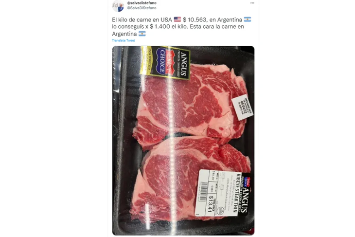 He Compared The Price Of Meat In The United States With That Of Argentina And Sparked An Intense Debate On Twitter
