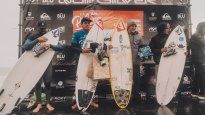 Podio masculino del evento. El ganador fue Franco Radizunas y el segundo, López Moreno, el campeón.