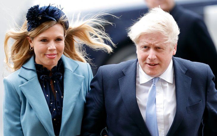 Boris Johnson y Carrie Symonds.