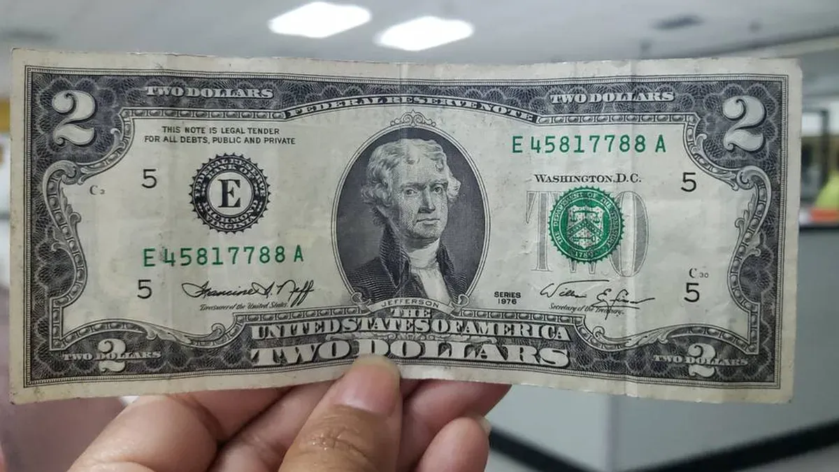 You got it?  The dollar bill that you can have in your pocket and sells for ,500