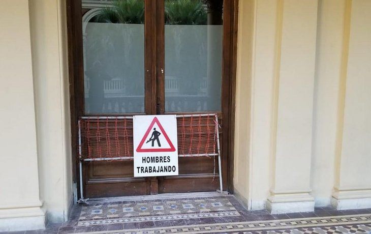 La Casa Rosada, todav&iacute;a en refacci&oacute;n.