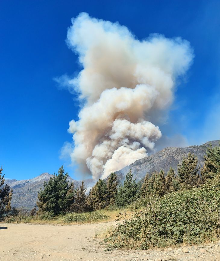 El humo avanzando en Puerto Patriada. El humo avanzando en Puerto Patriada.
