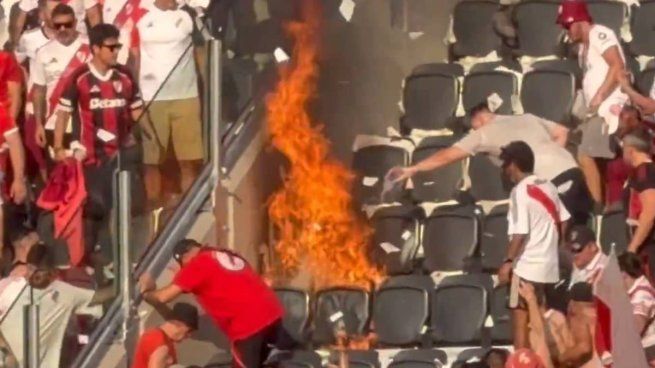 El incendio que asustó a todos en el Monumental