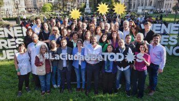 El cierre de campaña de Matías Lammens fue en la Plaza Lavalle.&nbsp;