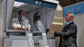El primerministro israelí, Benjamin Netanyahu, en la inauguración del laboratorio.