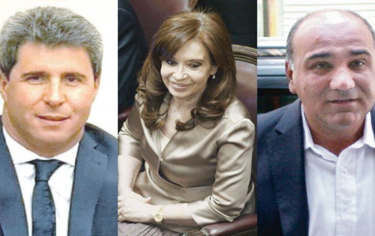 Sergio Uñac, Cristina de Kirchner y Juan Manzur.