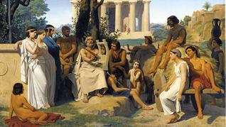 Homero, el gran poeta de la Antigua Grecia.
