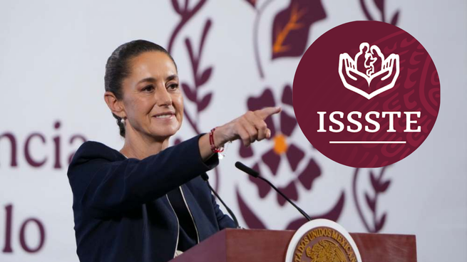 Claudia Sheinbaum mejora sistema de pensiones del ISSSTE.