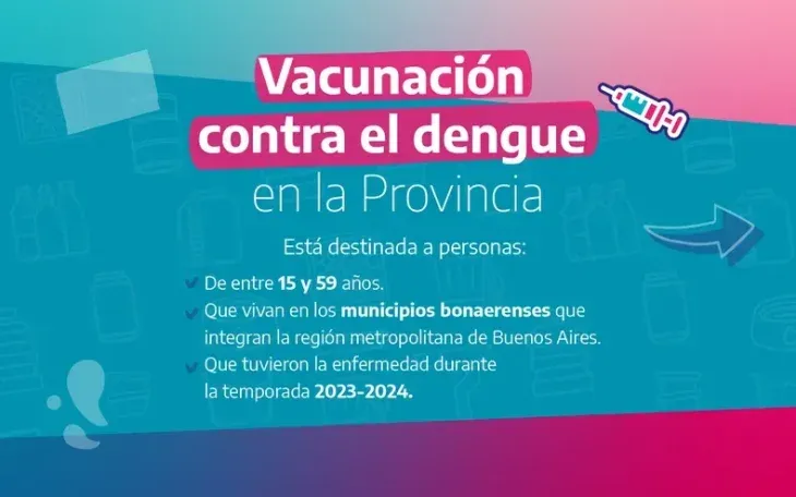 El Ministerio de Salud bonaerense informó quiénes podrán vacunarse contra en Dengue. El Ministerio de Salud bonaerense informó quiénes podrán vacunarse contra en Dengue.