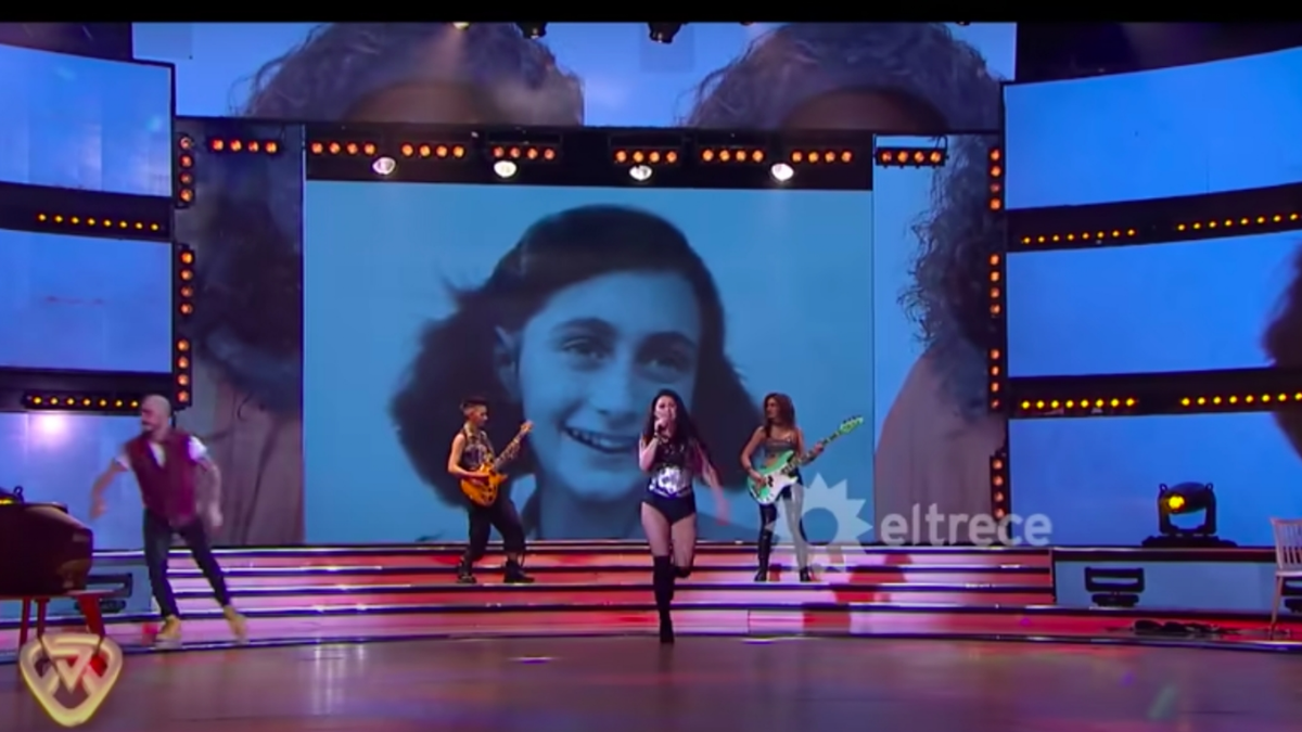 Incluyeron una foto de Ana Frank en Showmatch y se desató la polémica