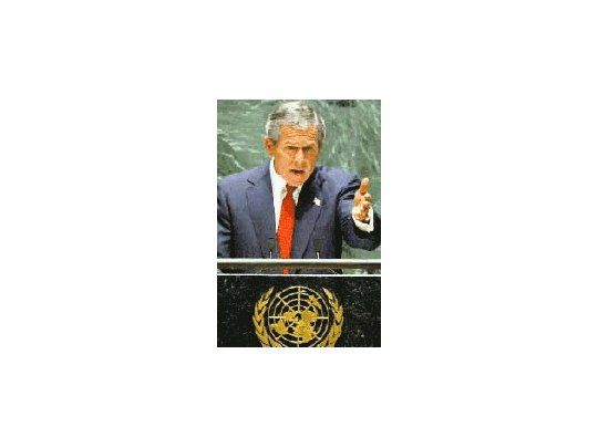 George W. Bush. ayer durante su discurso ante la Asamblea General de la ONU