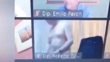 Las imágenes del diputado paraguayo sin ropa.&nbsp;