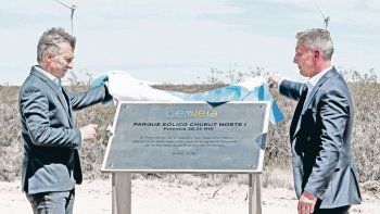 patagonia. Mauricio Macri encabezó, junto al gobernador chubutense Mariano Arcioni, el acto de inauguración del Parque Eólico Chubut Norte.