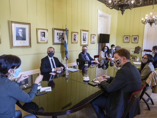 Reunión del gabinete económico en Casa Rosada.