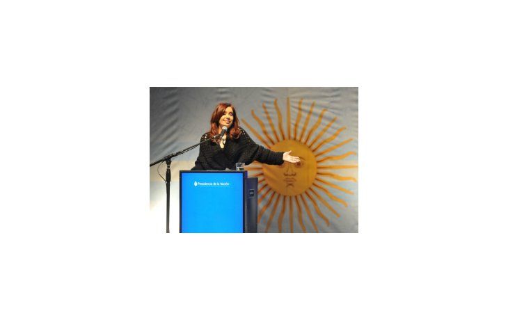 Cristina de Kirchner en Tecnópolis.