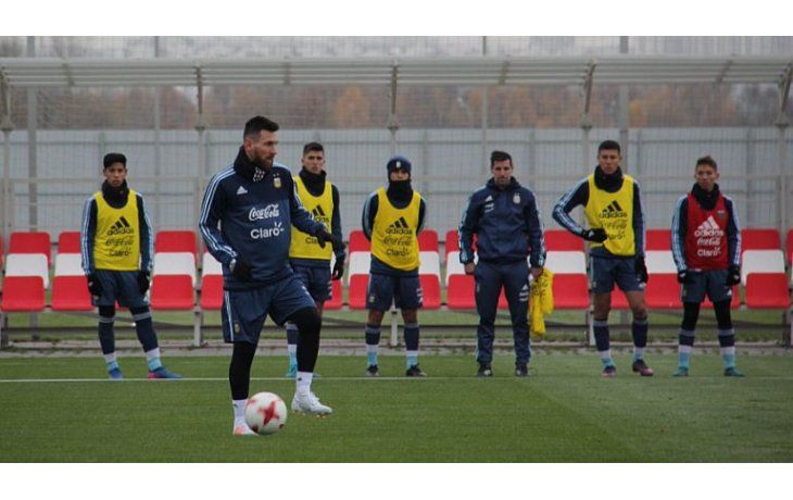 La Selección se entrenó en Moscú.