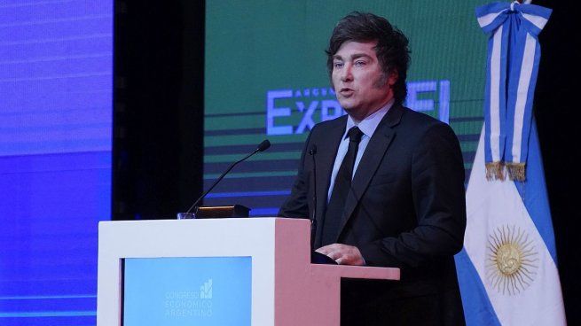 El presidente Milei expuso hoy en Expo EFI.