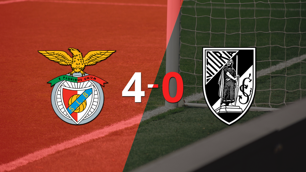 Benfica sentenced Vitória Guimarães with a 4-0 win