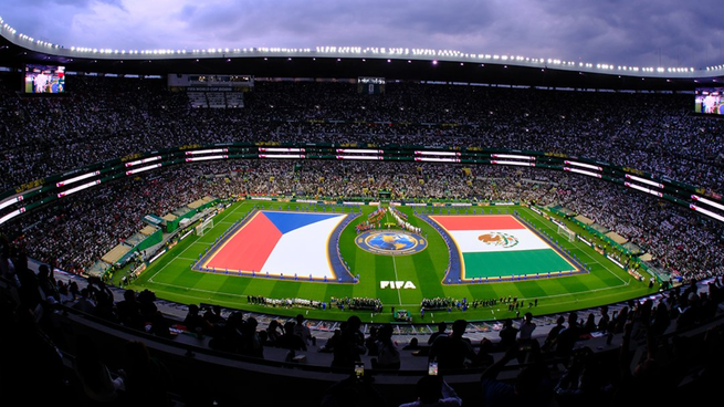 México vs. Chequia en el Estadio Azteca.