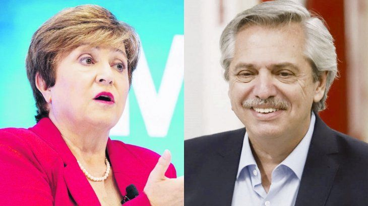 Kristalina Georgieva y Alberto Fernández