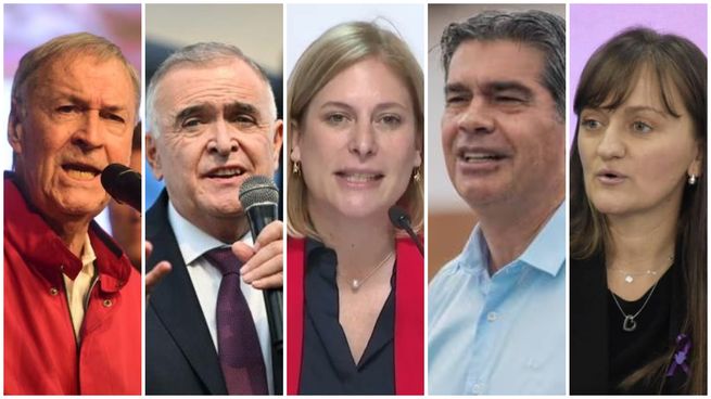Juan Schiaretti, Osvaldo Jaldo, Gisela Scaglia, Jorge Capitanich y Silvana Schneider.
