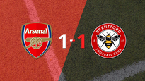 arsenal no pudo en casa ante brentford y empataron 1-1