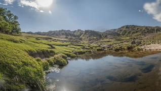 El sendero de la cima del cerro Cristal de este pueblo.
