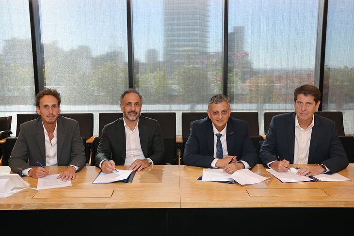 Nicolás Mindlin, vicepresidente ejecutivo de Pampa Energía; Marcos Bulgheroni, Group CEO de Pan American Energy; Horacio Marin, presidente y CEO de YPF; y Mariano Cancelo, managing director de Harbour Energy.